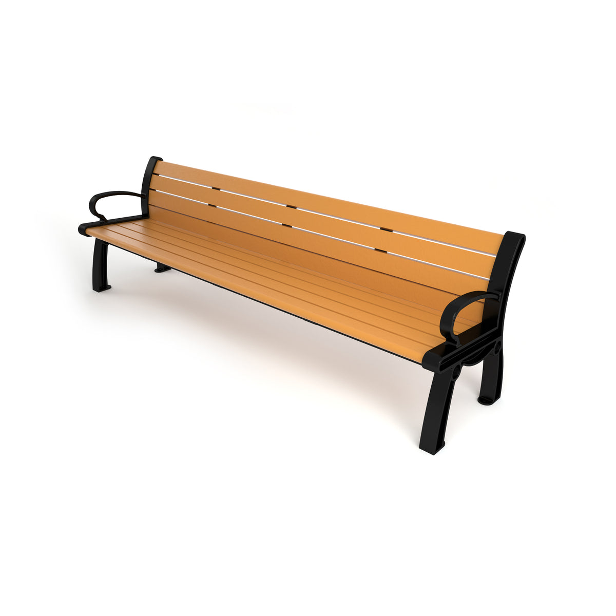 Frog Furnishings Heritage Resinwood Outdoor Bench, 8 Ft. Long