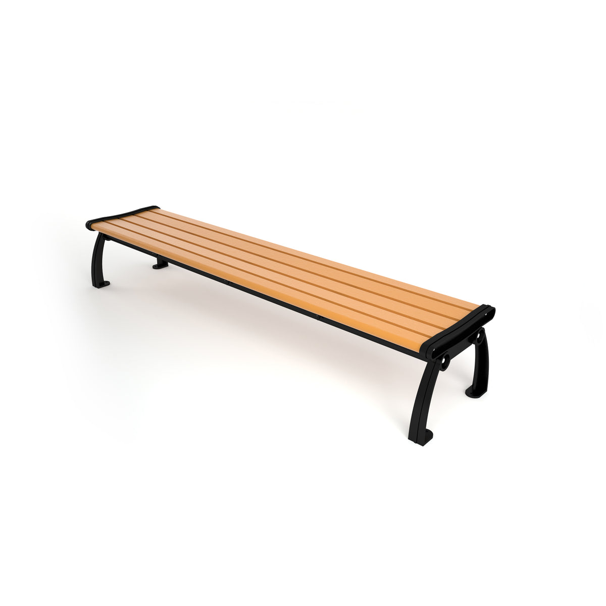 Frog Furnishings Heritage Resinwood Backless Outdoor Bench, 8 Ft. Long