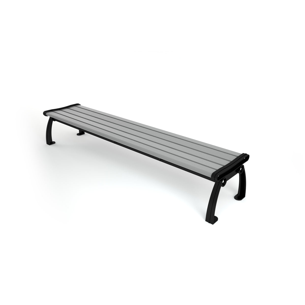 Frog Furnishings Heritage Resinwood Backless Outdoor Bench, 8 Ft. Long