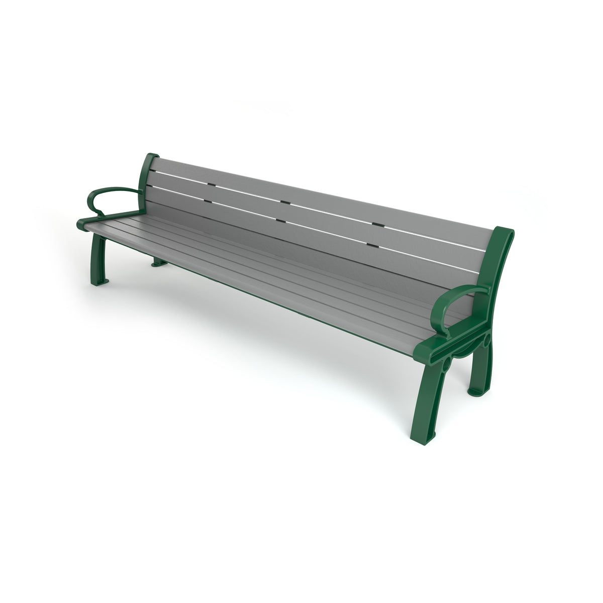 Frog Furnishings Heritage Resinwood Outdoor Bench, 8 Ft. Long