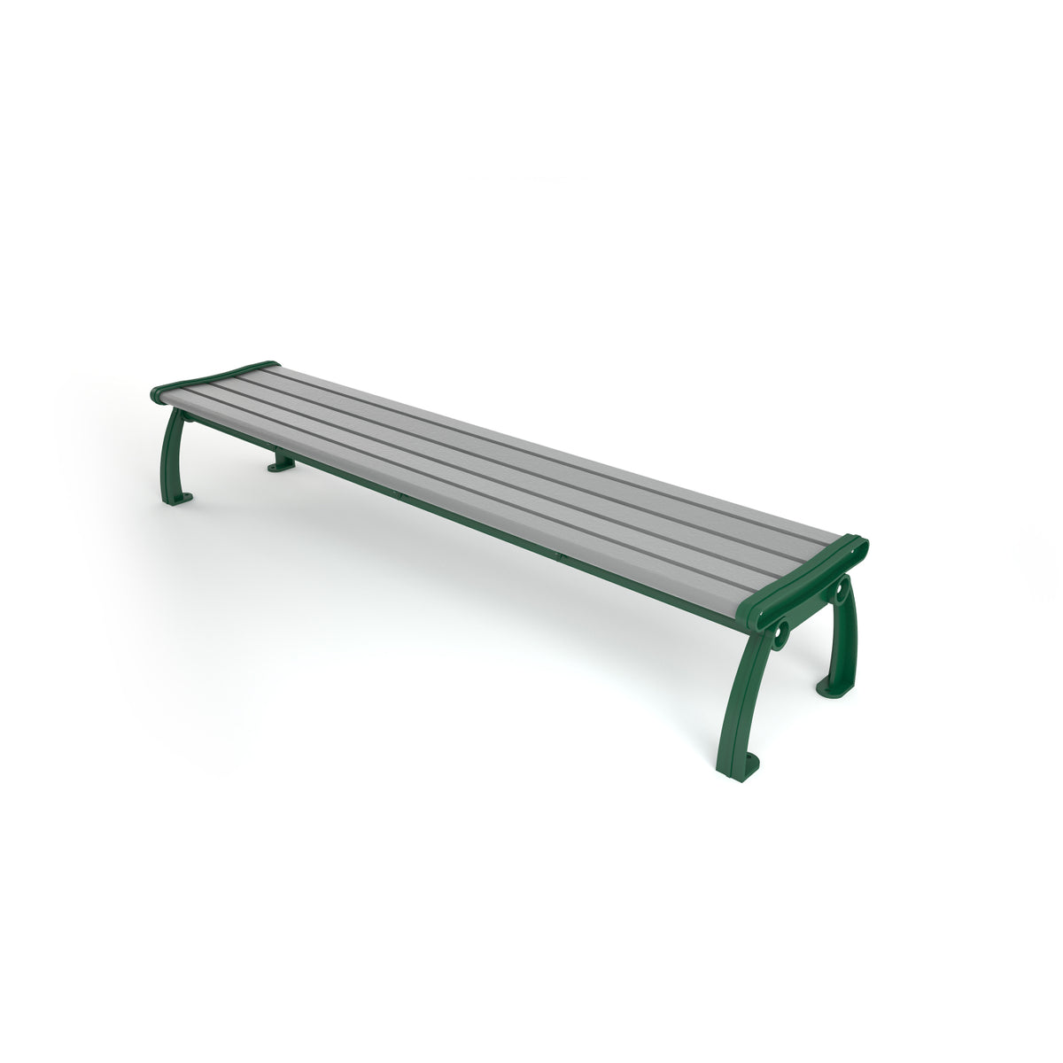 Frog Furnishings Heritage Resinwood Backless Outdoor Bench, 8 Ft. Long