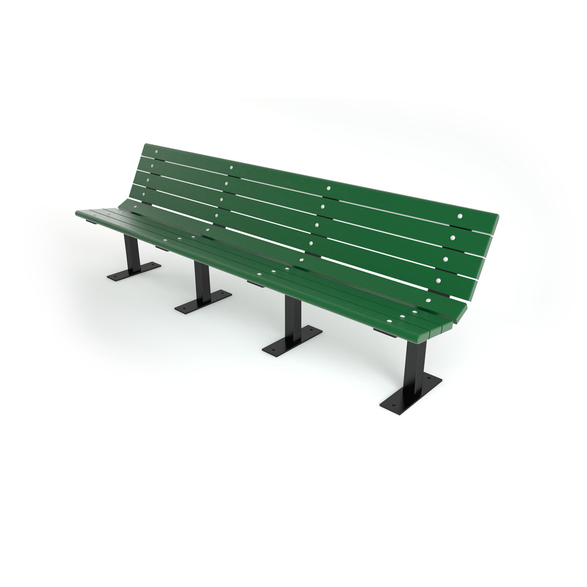 Frog Furnishings Contour Resinwood Outdoor Bench, 8 Ft. Long