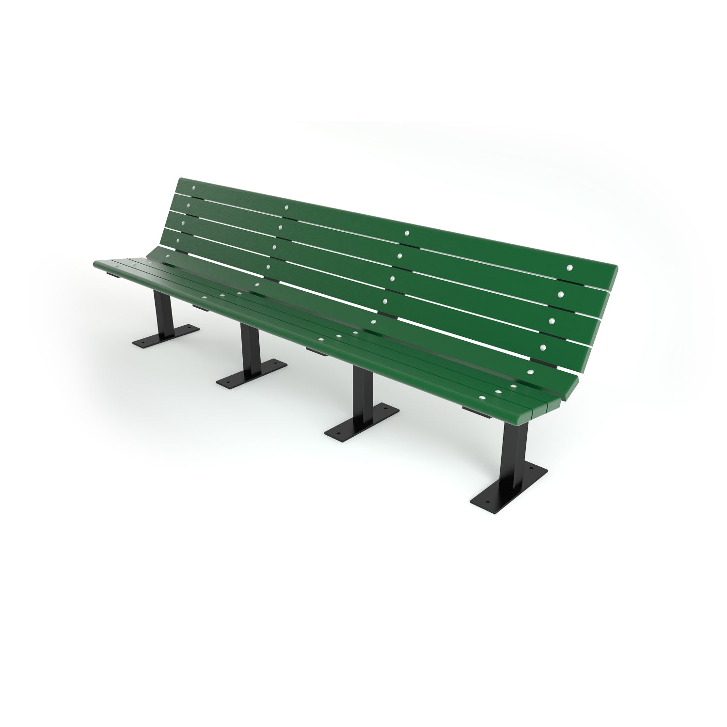 Frog Furnishings Contour Resinwood Outdoor Bench, 8 Ft. Long