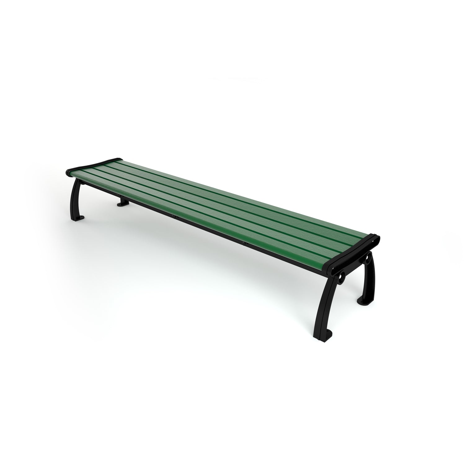 Frog Furnishings Heritage Resinwood Backless Outdoor Bench, 8 Ft. Long