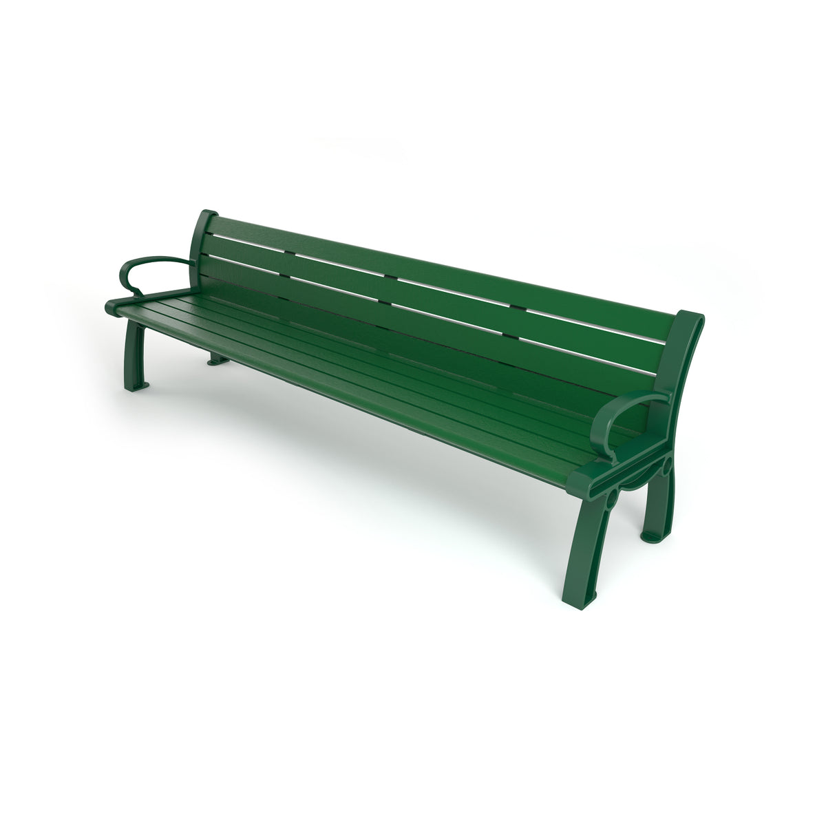 Frog Furnishings Heritage Resinwood Outdoor Bench, 8 Ft. Long