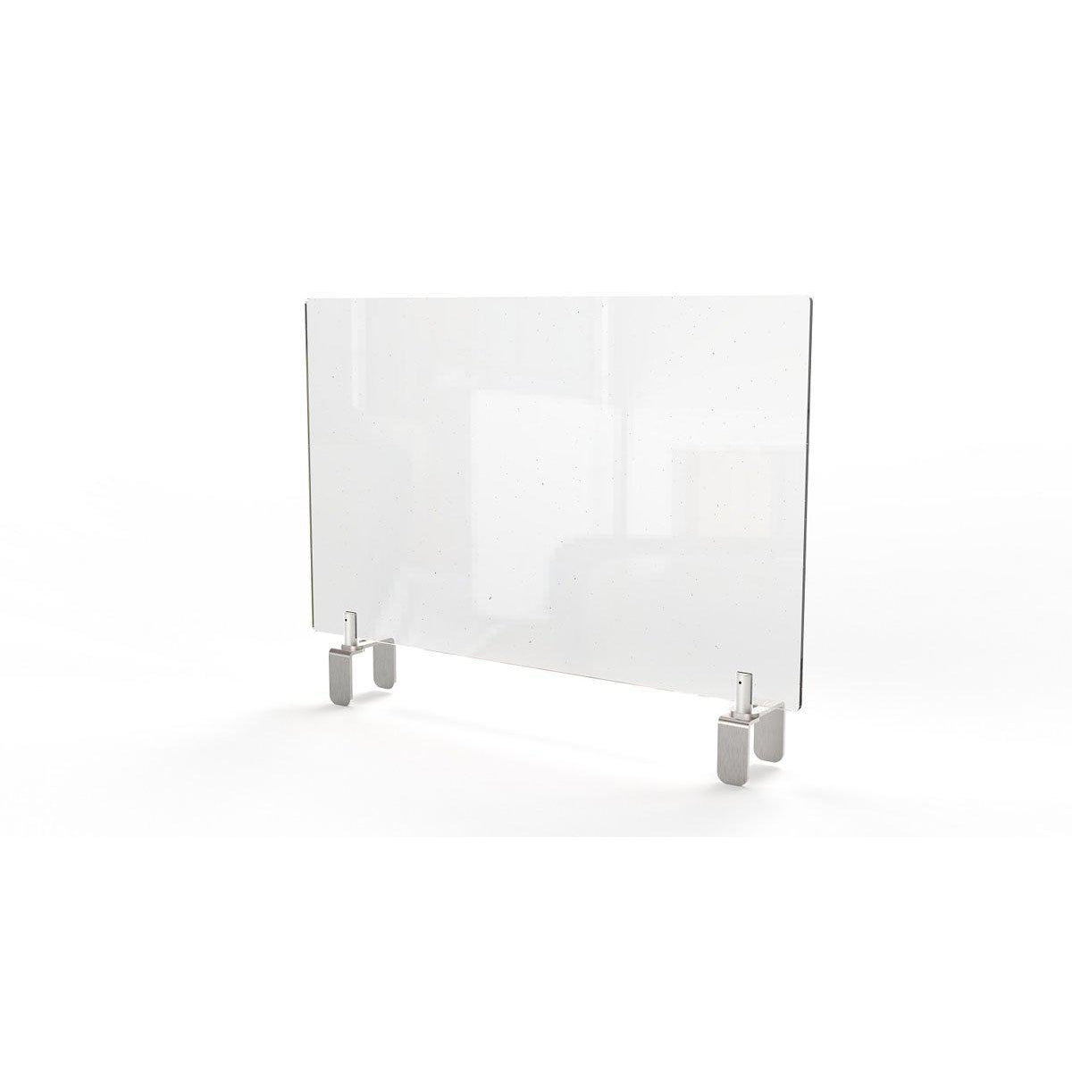 Clear Thermoplastic Partition & Cubicle Extender with Adjustable Clamp Attachment, 18"H x 29"W