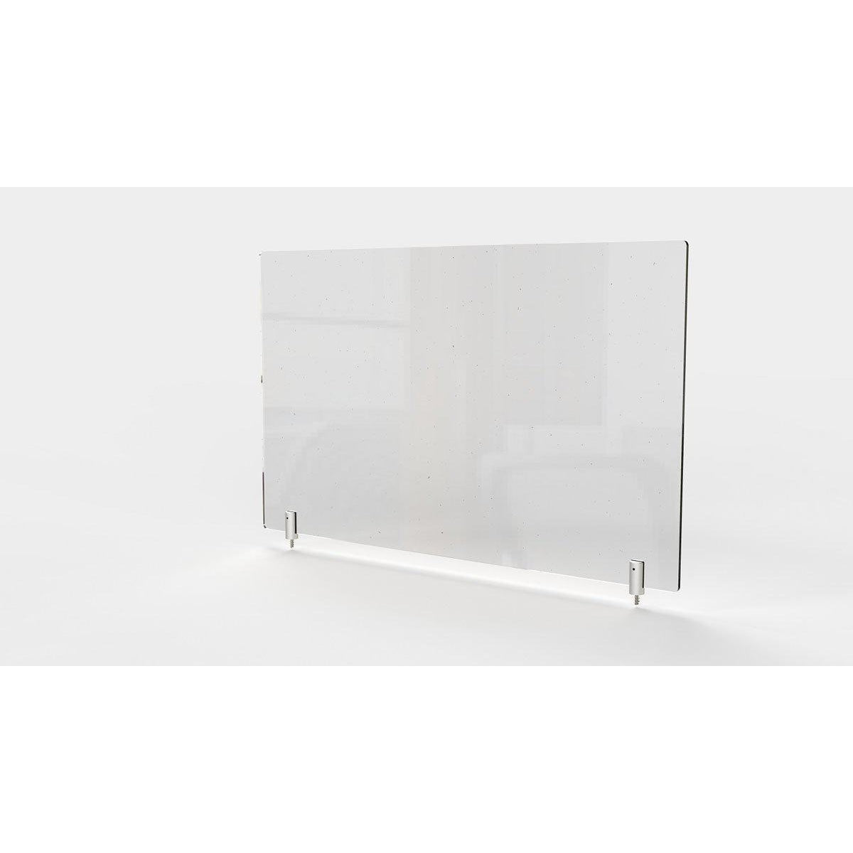 Clear Thermoplastic Partition & Cubicle Extender with Permanent Screw Attachment, 24"H x 36"W