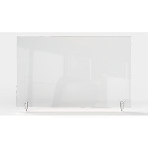 Clear Thermoplastic Partition & Cubicle Extender with Permanent Screw Attachment, 18"H x 29"W