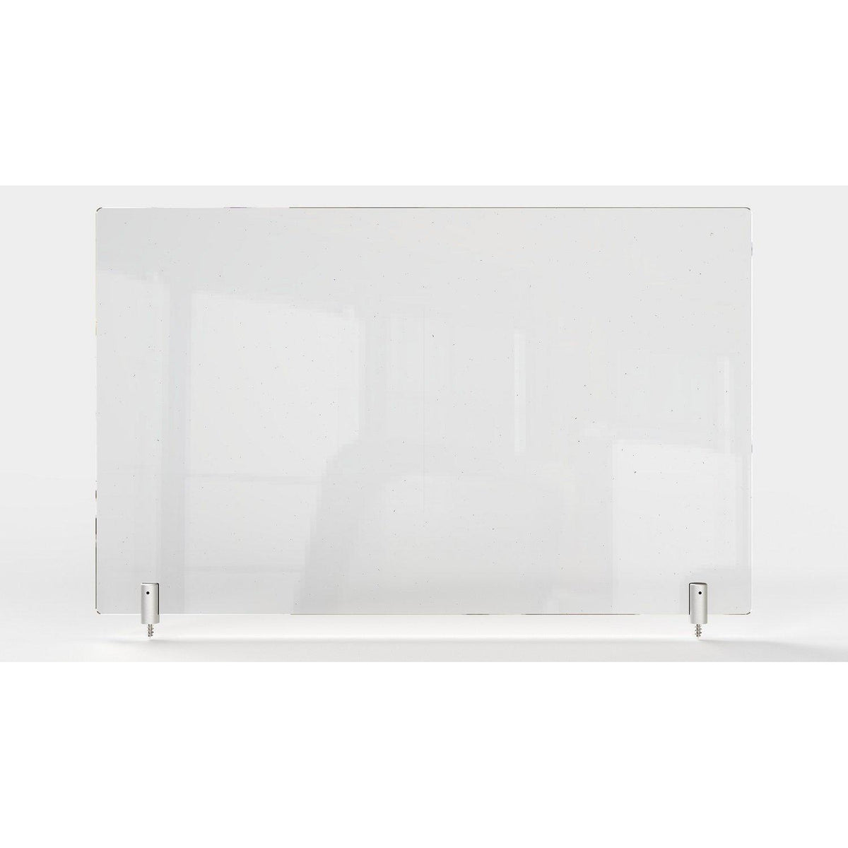 Clear Thermoplastic Partition & Cubicle Extender with Permanent Screw Attachment, 30"H x 29"W