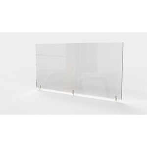Clear Thermoplastic Partition & Cubicle Extender with Permanent Screw Attachment, 30"H x 59"W