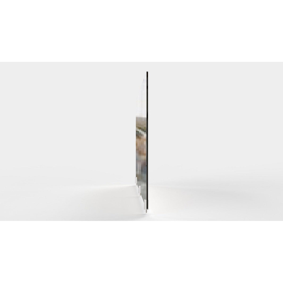 Clear Thermoplastic Partition & Cubicle Extender with Permanent Screw Attachment, 24"H x 59"W