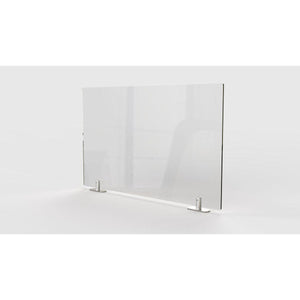 Clear Thermoplastic Partition & Cubicle Extender with Tape Attachment, 30"H x 42"W