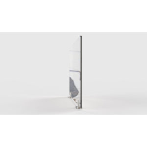 Clear Thermoplastic Partition & Cubicle Extender with Tape Attachment, 30"H x 29"W
