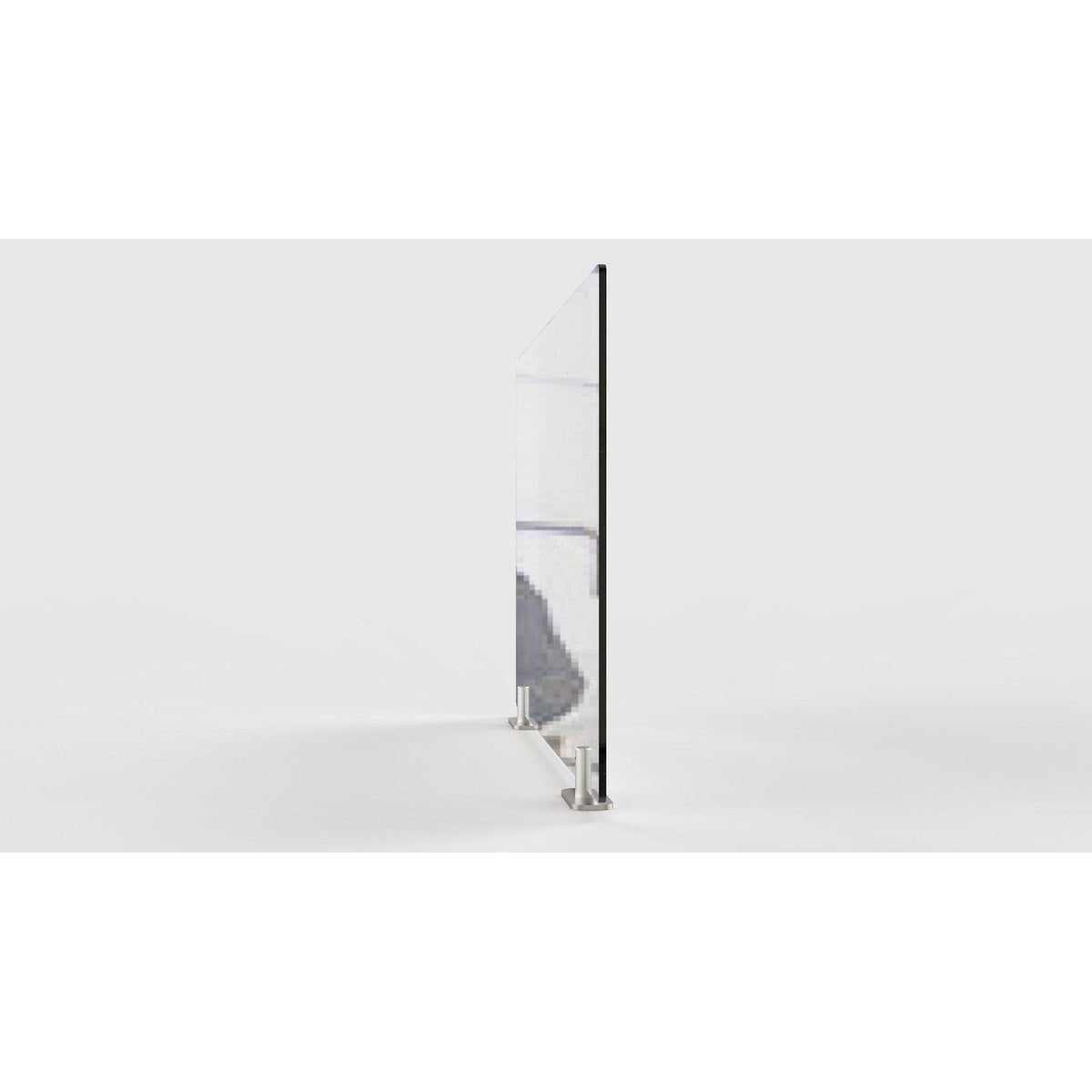 Clear Thermoplastic Partition & Cubicle Extender with Tape Attachment, 30"H x 42"W