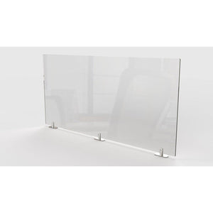 Clear Thermoplastic Partition & Cubicle Extender with Tape Attachment, 30"H x 59"W