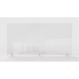 Clear Thermoplastic Partition & Cubicle Extender with Tape Attachment, 24"H x 48"W