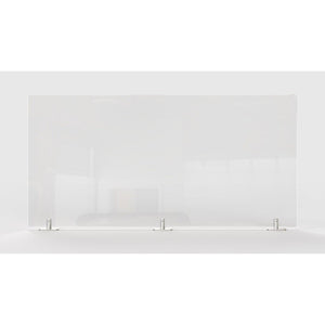 Clear Thermoplastic Partition & Cubicle Extender with Tape Attachment, 30"H x 48"W