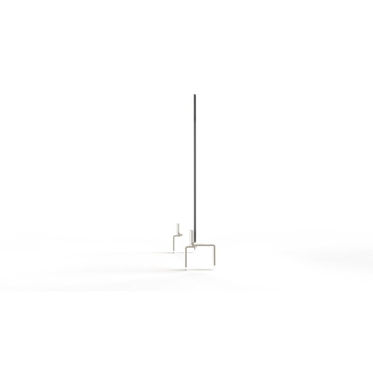 Frosted Thermoplastic Partition & Cubicle Extender with Adjustable Clamp Attachment, 18"H x 36"W