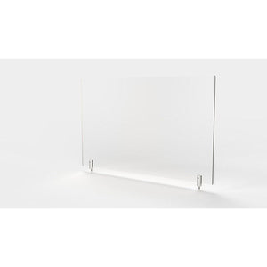 Frosted Thermoplastic Partition & Cubicle Extender with Permanent Screw Attachment, 30"H x 36"W