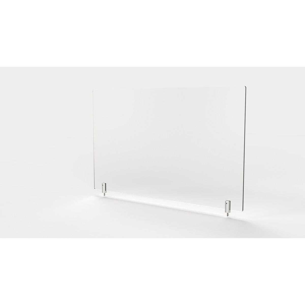 Frosted Thermoplastic Partition & Cubicle Extender with Permanent Screw Attachment, 18"H x 42"W