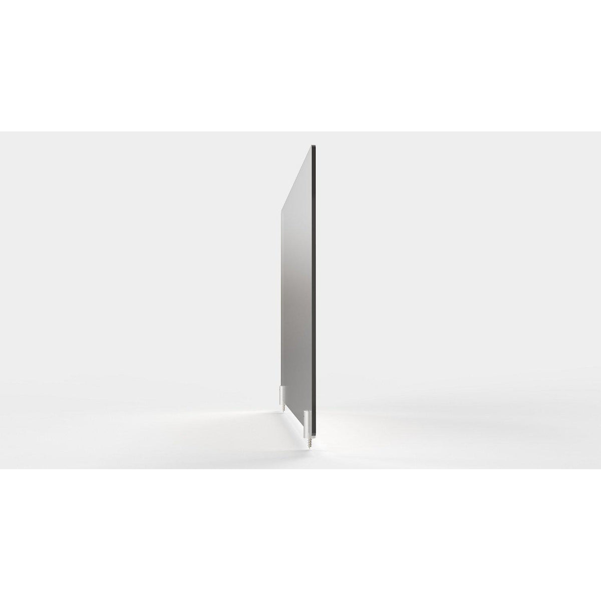 Frosted Thermoplastic Partition & Cubicle Extender with Permanent Screw Attachment, 30"H x 24"W