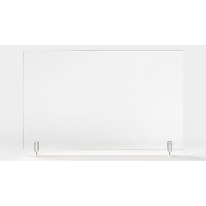 Frosted Thermoplastic Partition & Cubicle Extender with Permanent Screw Attachment, 18"H x 42"W