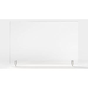 Frosted Thermoplastic Partition & Cubicle Extender with Permanent Screw Attachment, 18"H x 36"W