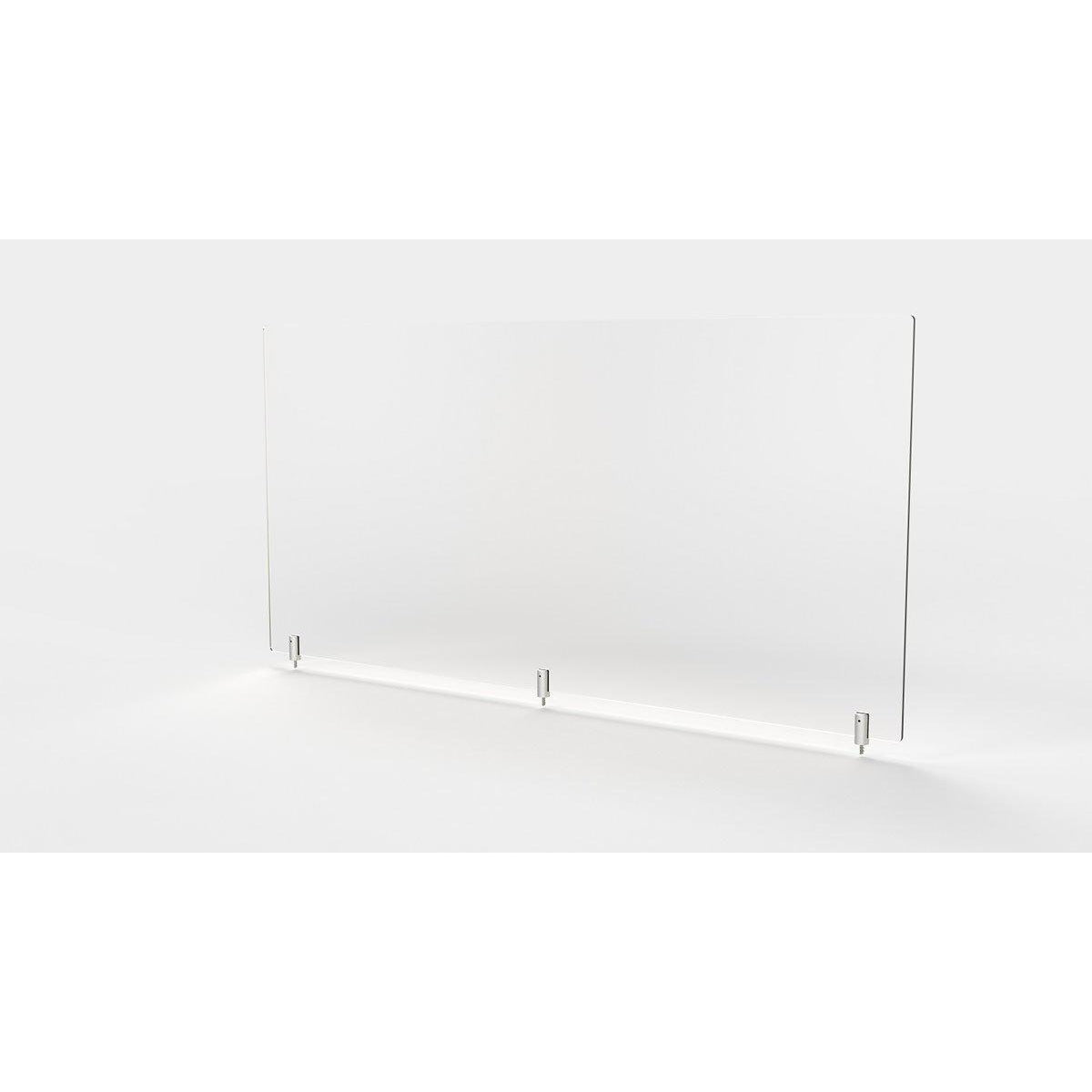 Frosted Thermoplastic Partition & Cubicle Extender with Permanent Screw Attachment, 18"H x 48"W