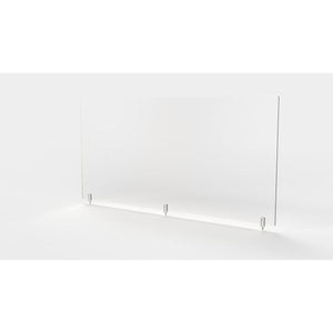 Frosted Thermoplastic Partition & Cubicle Extender with Permanent Screw Attachment, 18"H x 59"W