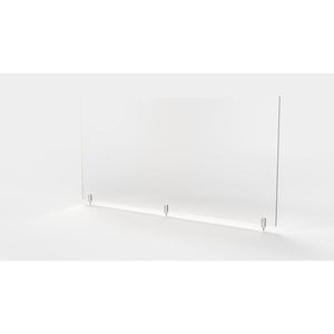 Frosted Thermoplastic Partition & Cubicle Extender with Permanent Screw Attachment, 24"H x 59"W