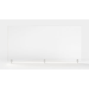 Frosted Thermoplastic Partition & Cubicle Extender with Permanent Screw Attachment, 18"H x 48"W