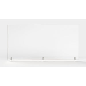 Frosted Thermoplastic Partition & Cubicle Extender with Permanent Screw Attachment, 24"H x 59"W