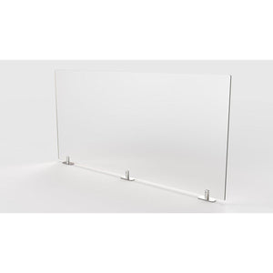 Frosted Thermoplastic Partition & Cubicle Extender with Tape Attachment, 18"H x 59"W