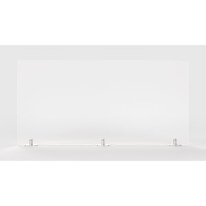 Frosted Thermoplastic Partition & Cubicle Extender with Tape Attachment, 18"H x 48"W