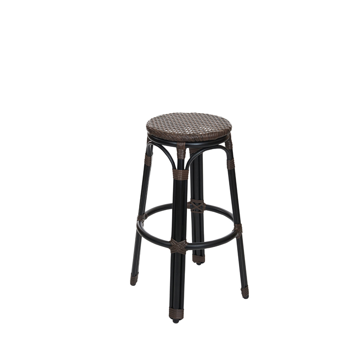 Marina Outdoor/Indoor Synthetic Wicker Backless Barstool