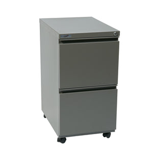 Heavy-Duty 22" Closed Top Mobile Pedestal with 2 File Drawers