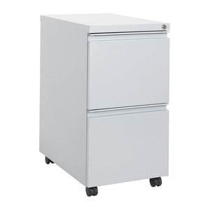 Heavy-Duty 22" Closed Top Mobile Pedestal with 2 File Drawers