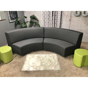 Fomcore Armless Series Sofa Curved In with 100% ALL-FOAM CORE, Antibacterial Vinyl Seat with Patterned Vinyl Back, LIFETIME WARRANTY, FREE SHIPPING