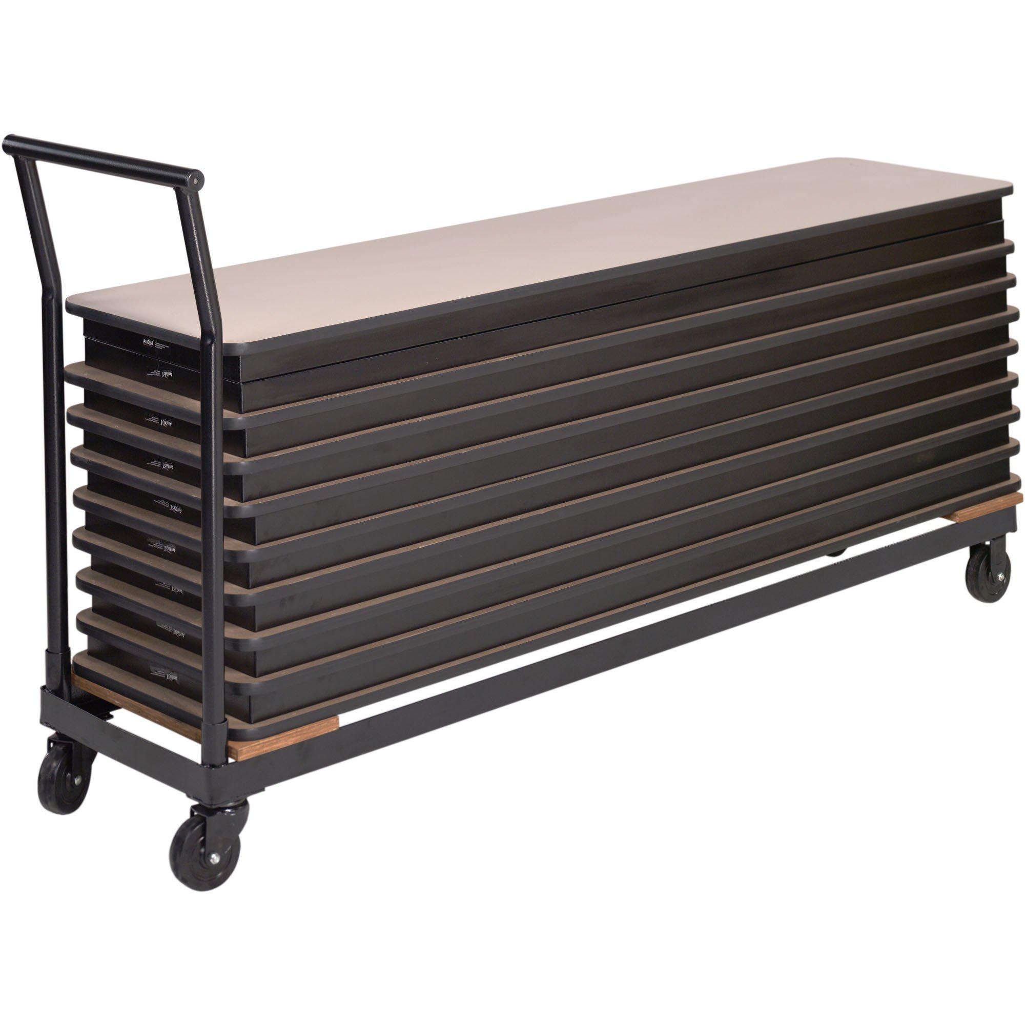 Heavy-Duty Table Cart for 18/24"W x 96"L Rectangular Folding Tables