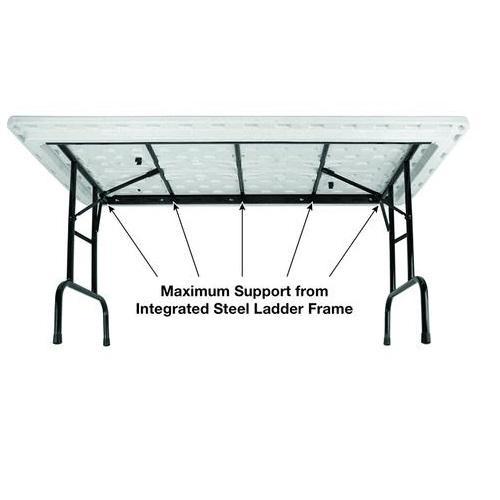 Heavy Duty Commercial Use Blow Molded Folding Table, Standard Colors, Standard 29" Fixed Height, 30 x 96