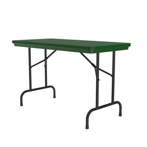 Heavy Duty Commercial Use Blow Molded Folding Table, Primary Colors, Standard 29" Fixed Height, 24 x 48