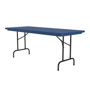 Heavy Duty Commercial Use Blow Molded Folding Table, Primary Colors, Standard 29" Fixed Height, 30 x 60