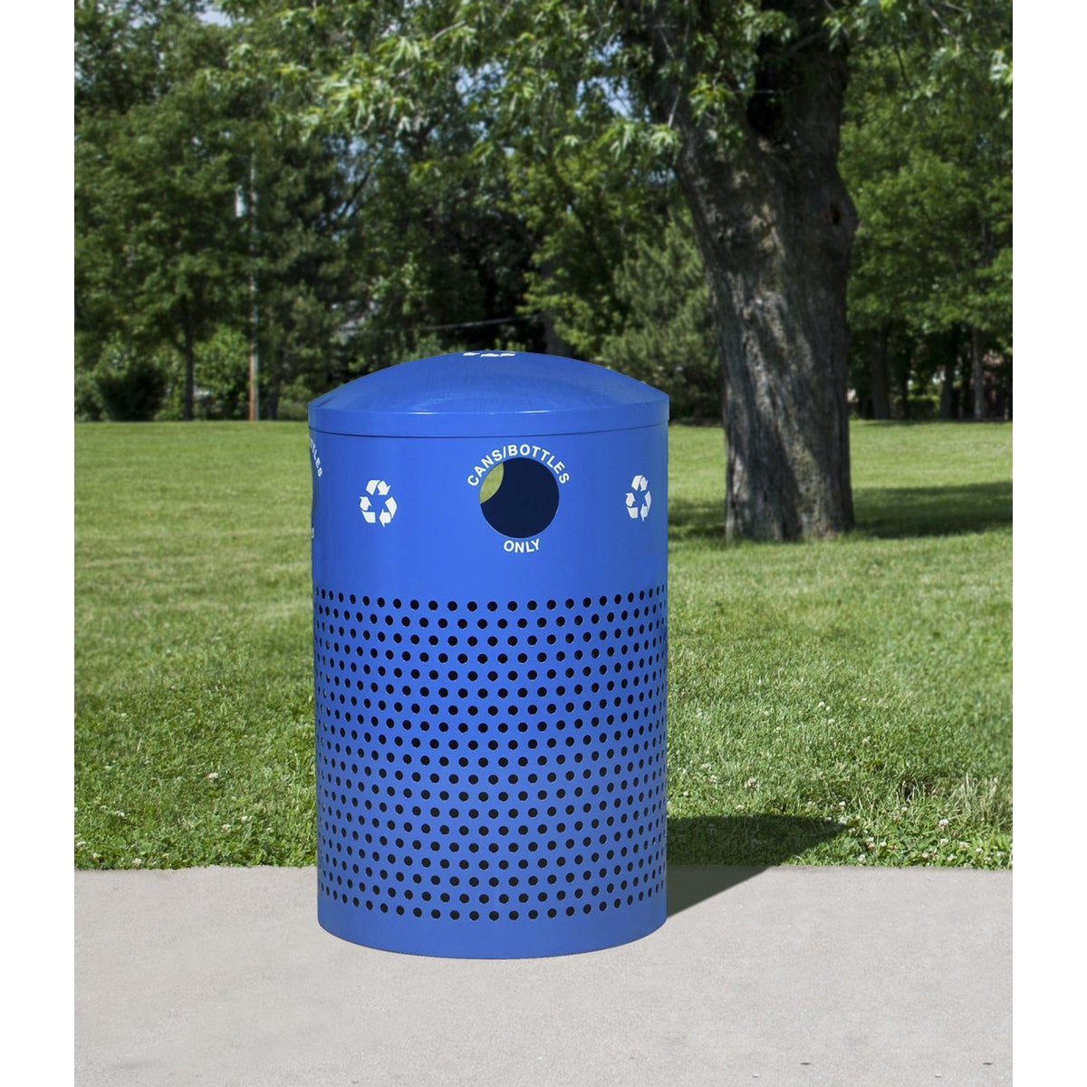 Landscape Series Perforated Outdoor Recycler, 40-Gallon Capacity