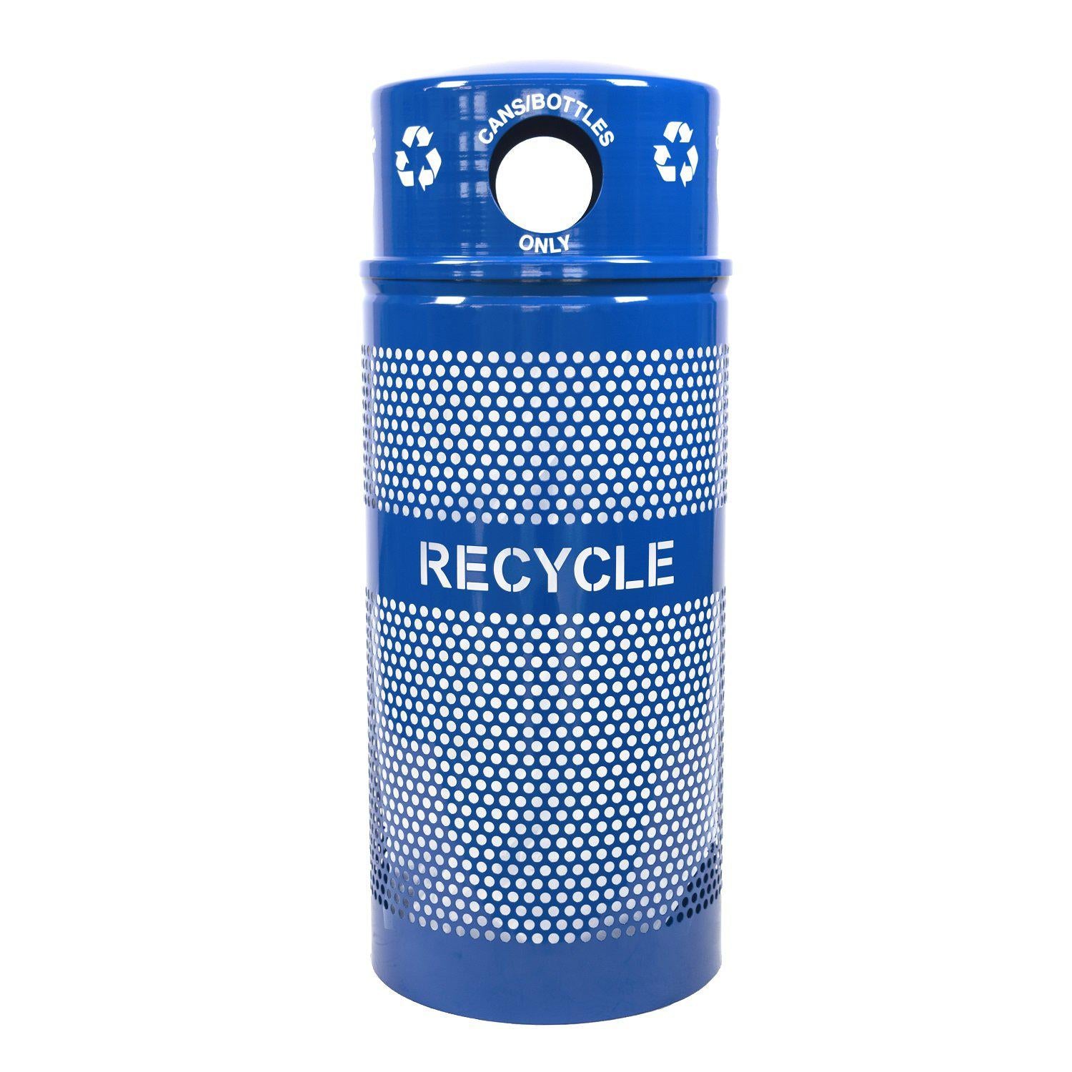 Landscape Series Outdoor Recycling Receptacle, 34 Gallon Capacity