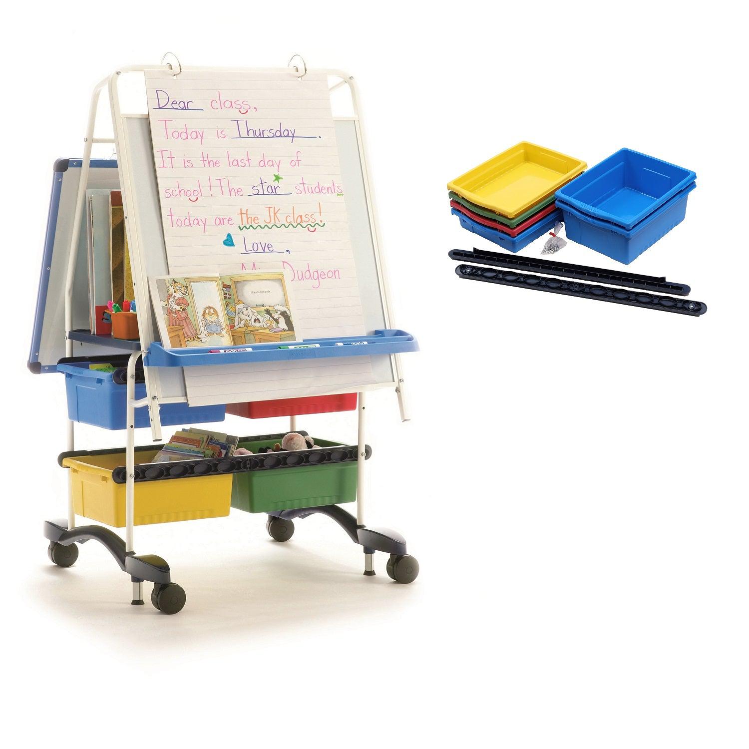 Royal Reading/Writing Center with 4 Stubby Tubby and 2 Large Open Tubs