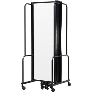 Robo Whiteboard Room Divider with Black Frame, 6' Height, 7 Sections