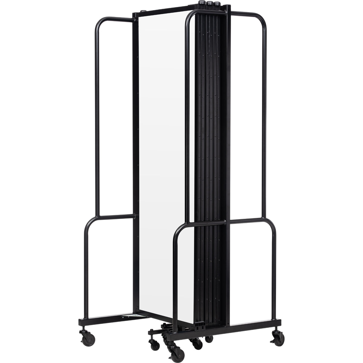 Robo Whiteboard Room Divider with Black Frame, 6' Height, 7 Sections