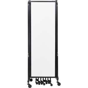 Robo Frosted Acrylic Room Divider with Black Frame, 6' Height, 9 Sections