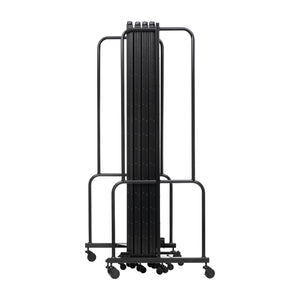 Robo Frosted Acrylic Room Divider with Black Frame, 6' Height, 9 Sections