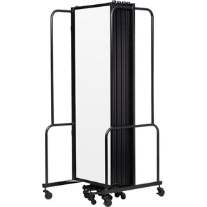 Robo Whiteboard Room Divider with Black Frame, 6' Height, 9 Sections